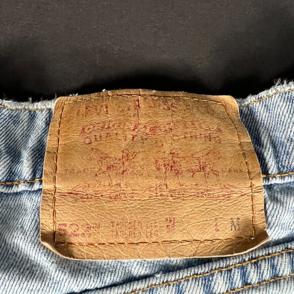 VTG 90s Levi's Jeans Women Measured 33x29 522 Tapered  Light Blue Denim Tag 16 M - Picture 10 of 16